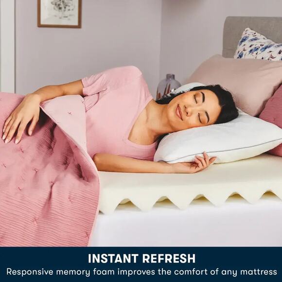 Serta Comfort Boost 2.5-Inch Memory Foam Mattress Topper Twin Open Box - Picture 3 of 6